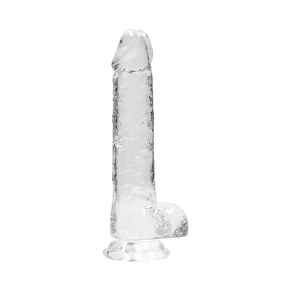 SHOTS - REALROCK CRYSTAL REALISTIC 8 IN. DILDO WITH BALLS AND