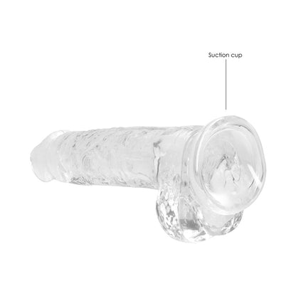 SHOTS - REALROCK CRYSTAL REALISTIC 8 IN. DILDO WITH BALLS AND