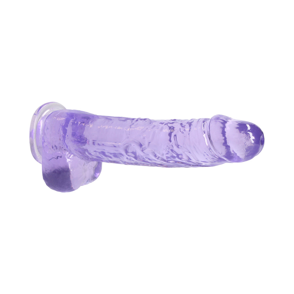 SHOTS - REALROCK CRYSTAL REALISTIC 9 IN. DILDO WITH BALLS AND