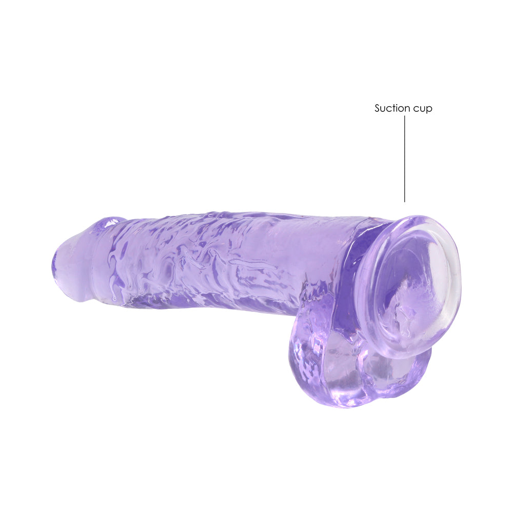 SHOTS - REALROCK CRYSTAL REALISTIC 9 IN. DILDO WITH BALLS AND