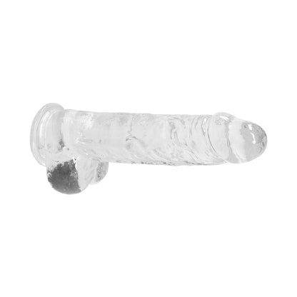 SHOTS - REALROCK CRYSTAL REALISTIC 9 IN. DILDO WITH BALLS AND