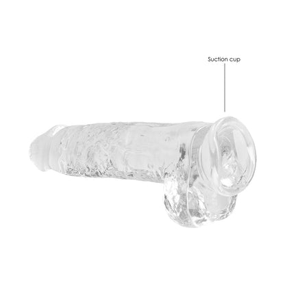 SHOTS - REALROCK CRYSTAL REALISTIC 9 IN. DILDO WITH BALLS AND
