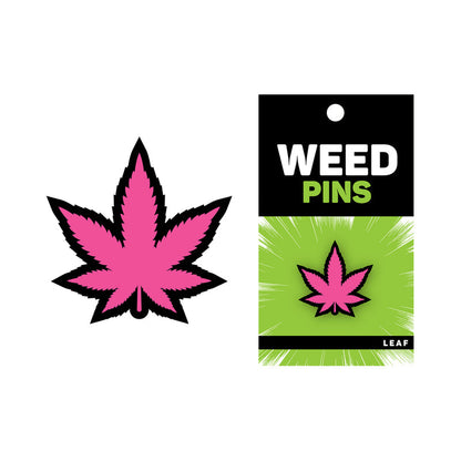WOOD ROCKET - WEED PIN PINK MARIJUANA LEAF