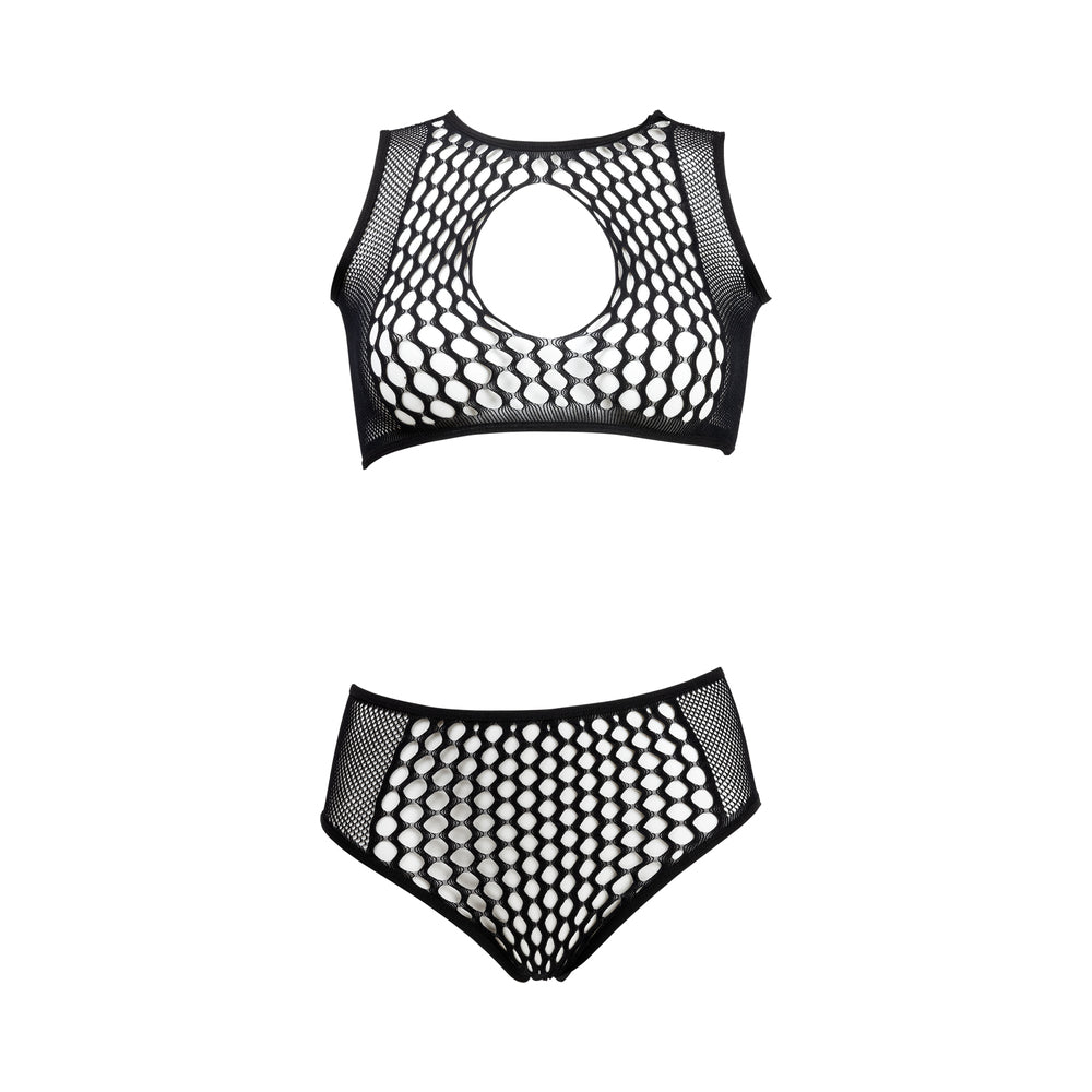 SHOTS - LE DESIR DUO KEYHOLE BRA SET BLACK O/S