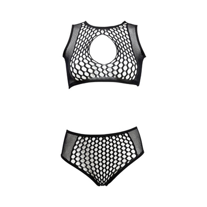SHOTS - LE DESIR DUO KEYHOLE BRA SET BLACK O/S