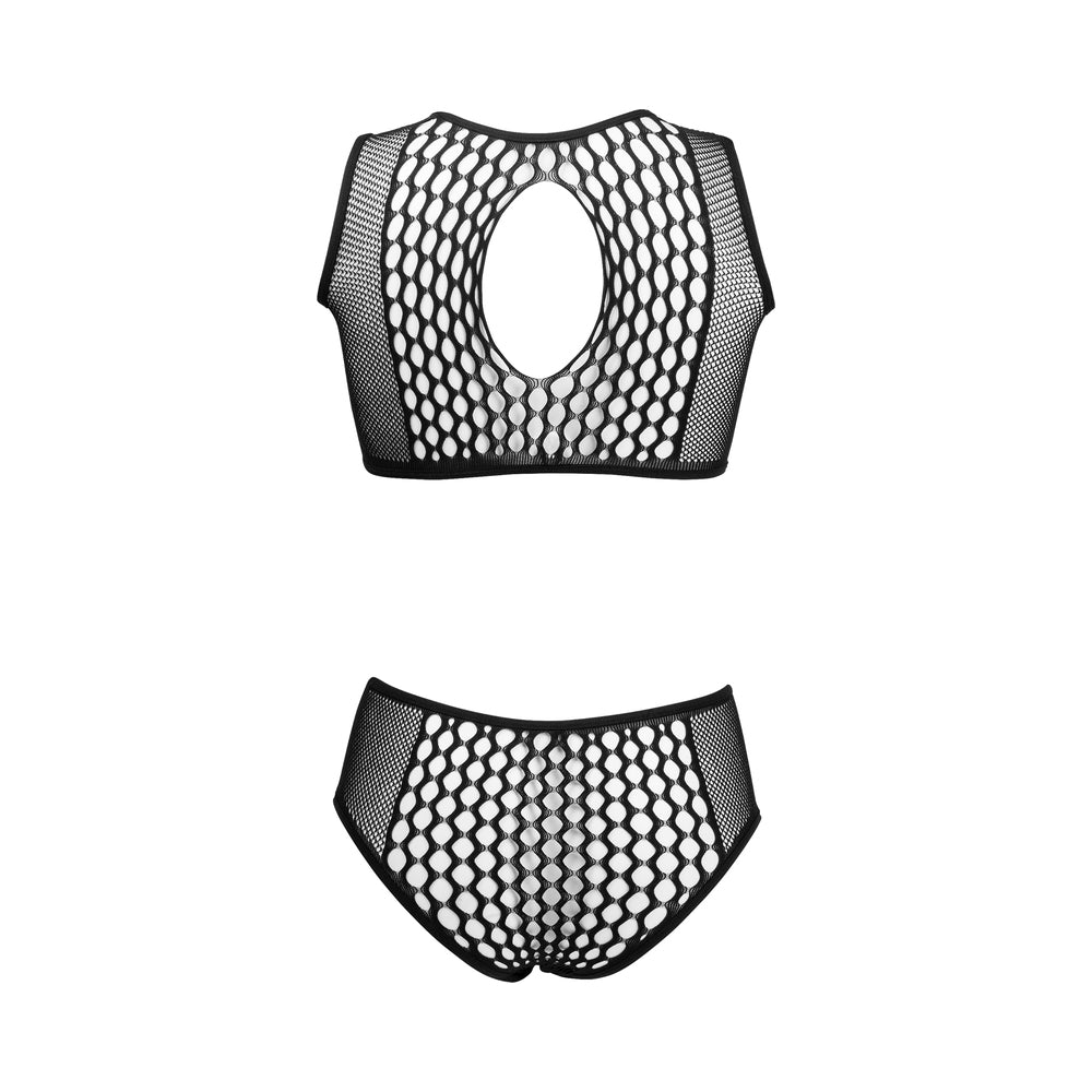 SHOTS - LE DESIR DUO KEYHOLE BRA SET BLACK O/S