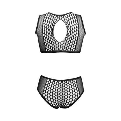 SHOTS - LE DESIR DUO KEYHOLE BRA SET BLACK O/S