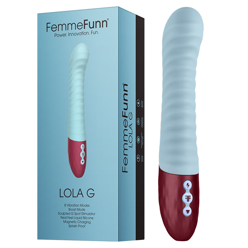 FEMMEFUNN - LOLA G RECHARGEABLE SILICONE G-SPOT VIBRATOR LIGHT BLUE