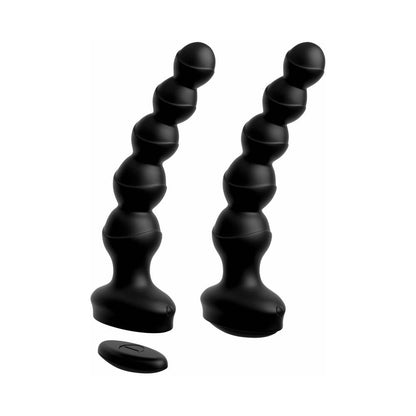 PIPEDREAM - 3SOME WALL BANGER VIBRATING ANAL BEADS WITH SUCTION CUP BLACK