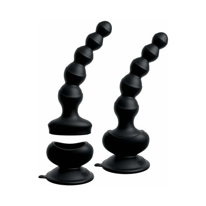 PIPEDREAM - 3SOME WALL BANGER VIBRATING ANAL BEADS WITH SUCTION CUP BLACK