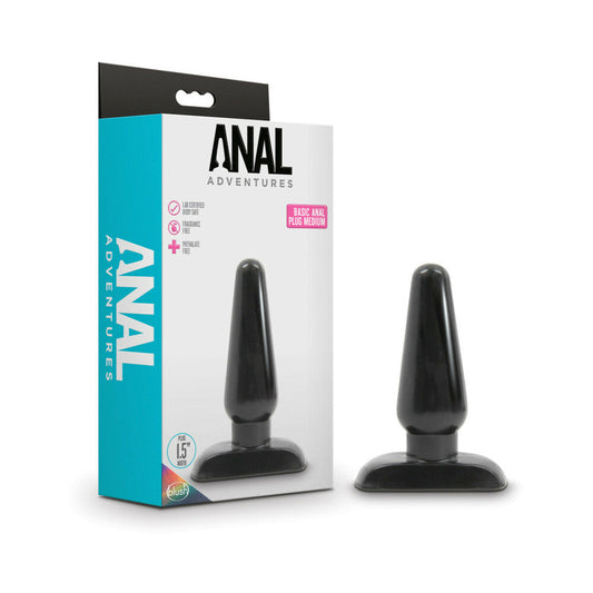 BLUSH - ANAL ADVENTURES BASIC ANAL PLUG MEDIUM BLACK