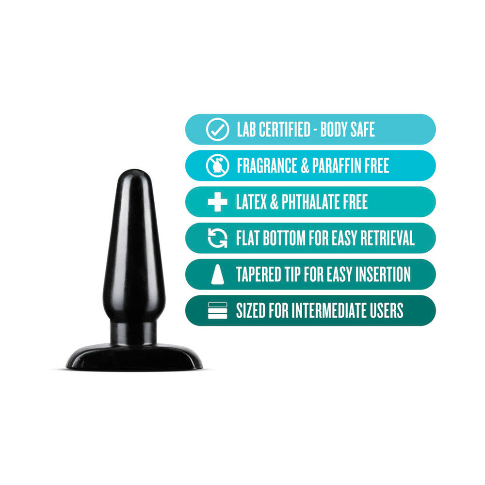 BLUSH - ANAL ADVENTURES BASIC ANAL PLUG MEDIUM BLACK