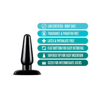 BLUSH - ANAL ADVENTURES BASIC ANAL PLUG MEDIUM BLACK