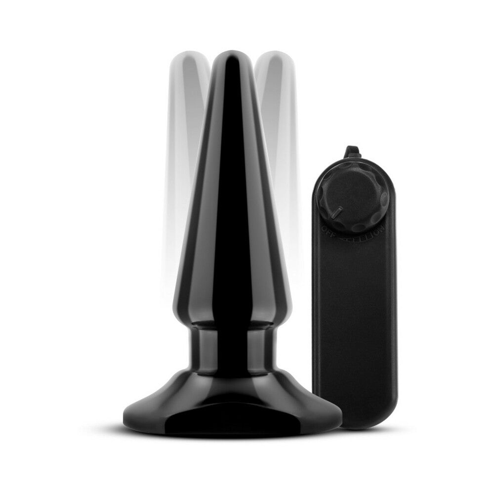 BLUSH - ANAL ADVENTURES BASIC VIBRATING ANAL PLEASER REMOTE-CONTROLLED PLUG BLACK