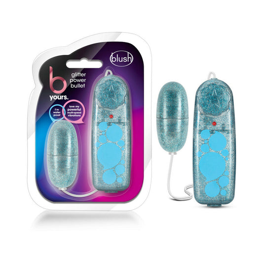 BLUSH - B YOURS GLITTER POWER BULLET REMOTE CONTROLLED EGG VIBRATOR
