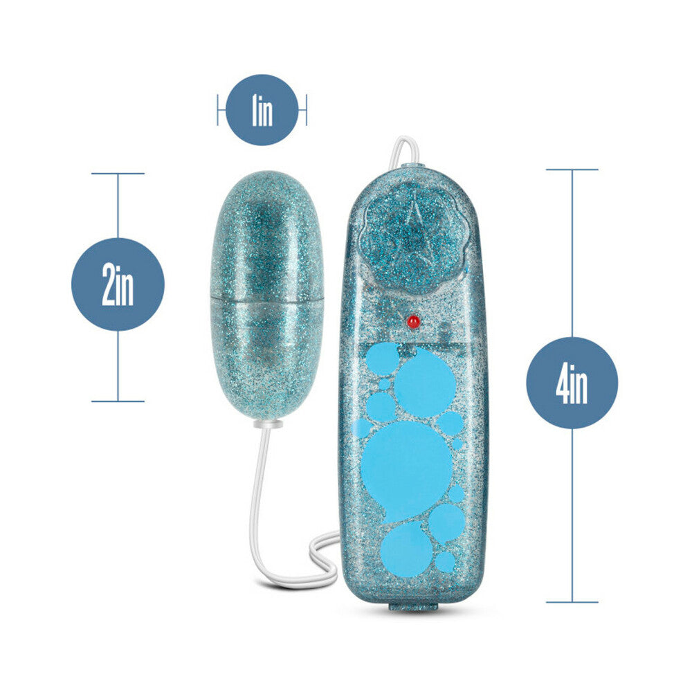 BLUSH - B YOURS GLITTER POWER BULLET REMOTE CONTROLLED EGG VIBRATOR