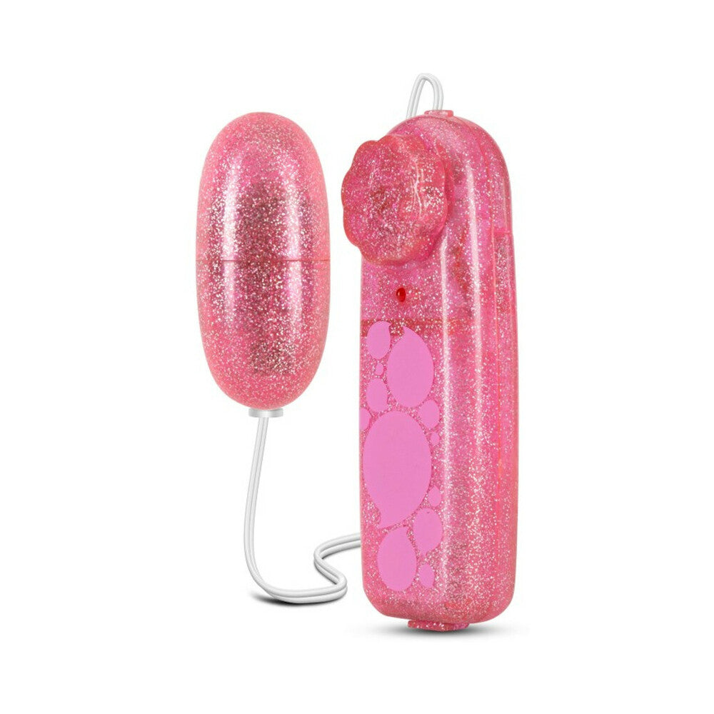 BLUSH - B YOURS GLITTER POWER BULLET REMOTE CONTROLLED EGG VIBRATOR