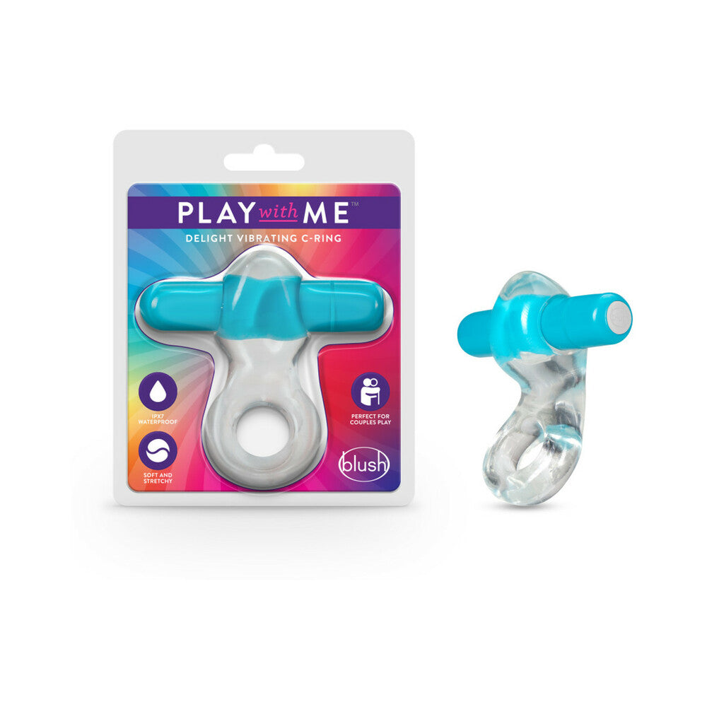 BLUSH - ANEL VIBRATÓRIO C-RING PLAY WITH ME DELIGHT AZUL