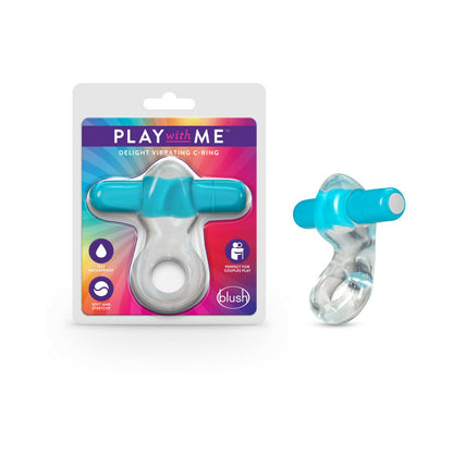 BLUSH - ANEL VIBRATÓRIO C-RING PLAY WITH ME DELIGHT AZUL