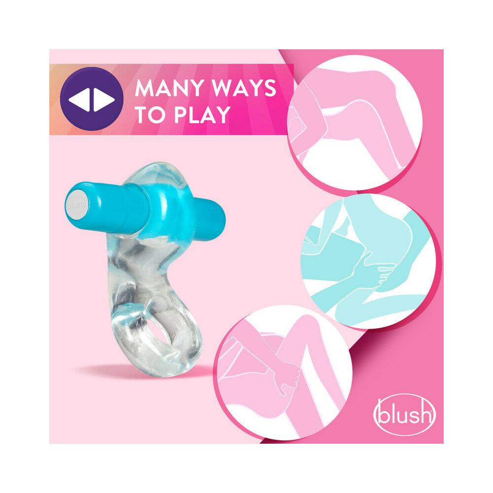 BLUSH - ANEL VIBRATÓRIO C-RING PLAY WITH ME DELIGHT AZUL