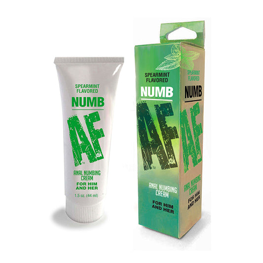 LITTLE GENIE - NUMB AF SPEARMINT FLAVORED ANAL NUMBING CREAM 1.5 OZ.