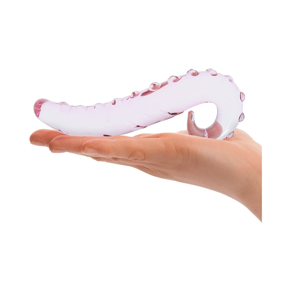 ELECTRIC EEL - DILDO DE VIDRO GLAS 6 POL. LICK-IT COR-DE-ROSA