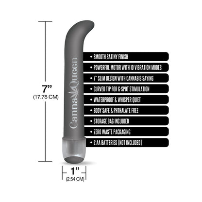 GLOBAL NOVELTIES - PRINTS CHARMING BUZZED 7" G-SPOT VIBE - CANNA QUEEN - CINZENTO