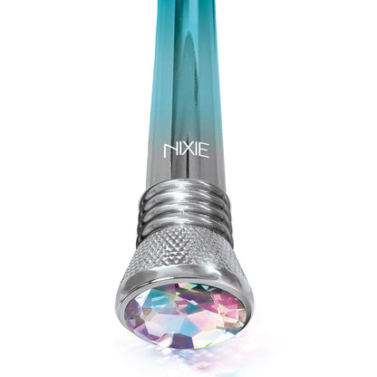 GLOBAL NOVELTIES - NIXIE WATERPROOF 10-FUNCTION BULB VIBE - BLUE OMBRÉ GLOW