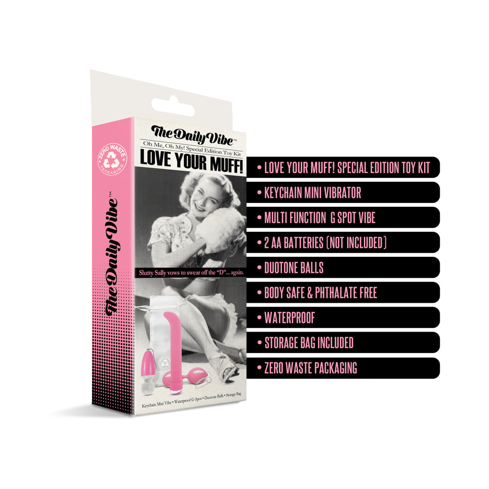 GLOBAL NOVELTIES - THE DAILY VIBE SPECIAL EDITION TOY KIT - LOVE YOUR MUFF