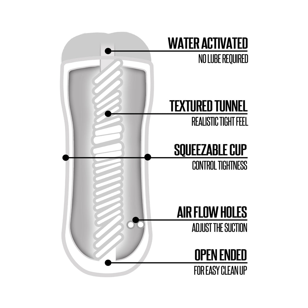 NOVIDADES GLOBAIS - HAPPY ENDING SELF-LUBRICATING SHOWER STROKER - ÂNUS