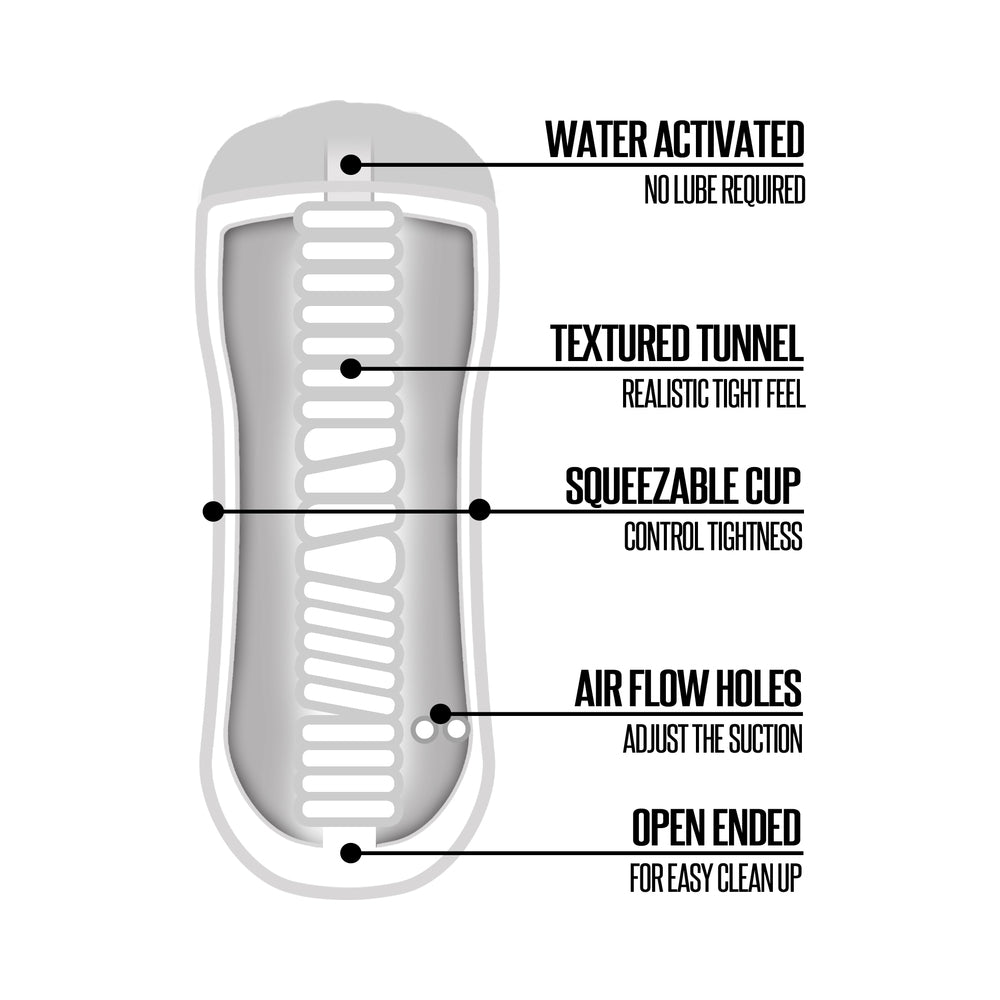 GLOBAL NOVELTIES - HAPPY ENDING JUST ADD WATER SELF-LUBRICATING SHOWER STROKER - MOUTH