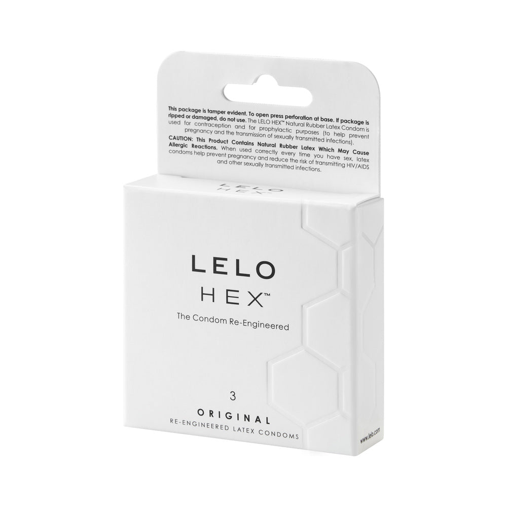 LELO - HEX ORIGINAL LUBRICATED LATEX CONDOMS 3-PACK