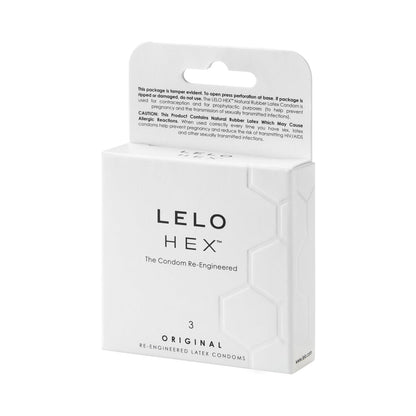 LELO - HEX ORIGINAL LUBRICATED LATEX CONDOMS 3-PACK