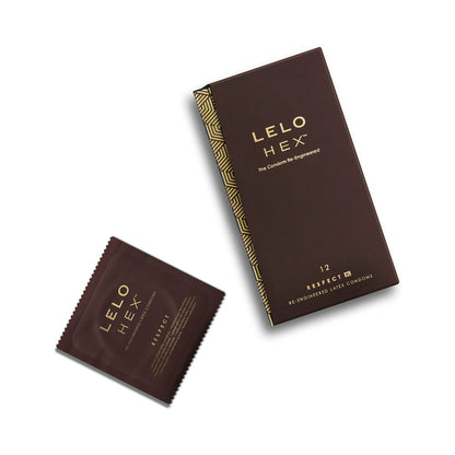 LELO - PRESERVATIVOS DE LÁTEX LUBRIFICADOS HEX RESPECT XL, EMBALAGEM DE 12азаара