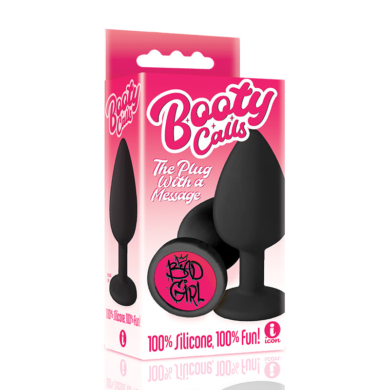 ICON BRANDS - THE 9'S BOOTY CALLS SILICONE BUTT PLUG BLACK BAD GIRL