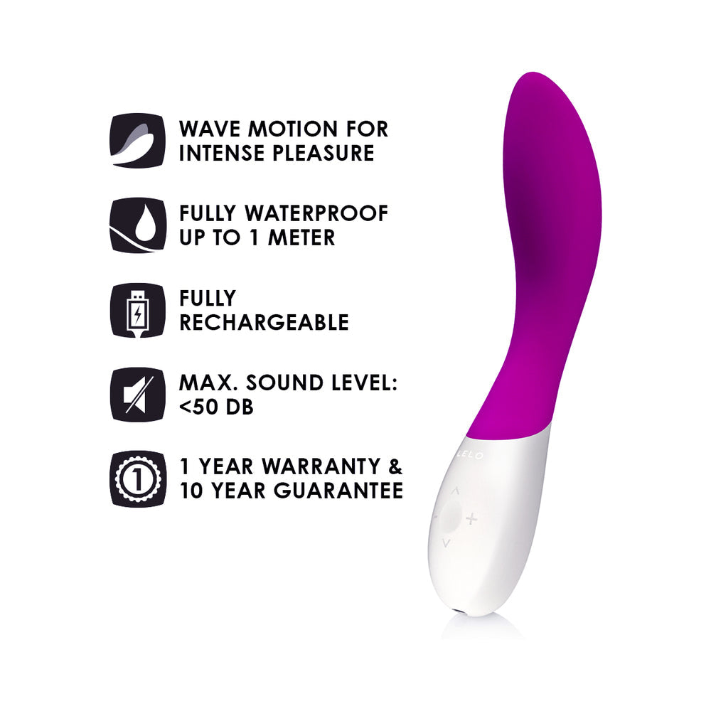 LELO - MONA WAVE RECHARGEABLE G-SPOT VIBRATOR DEEP ROSE