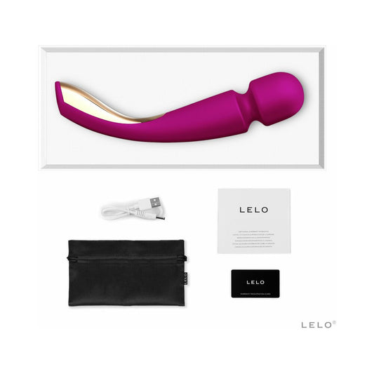 LELO - SMART WAND 2 LARGE VIBRADOR DE VARINHA RECARREGÁVEL DEEP ROSE