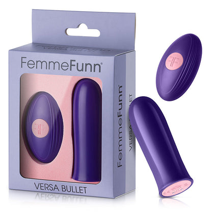 FEMMEFUNN - VIBRADOR COM TELECOMANDO RECARREGÁVEL VERSA BULLET DARK