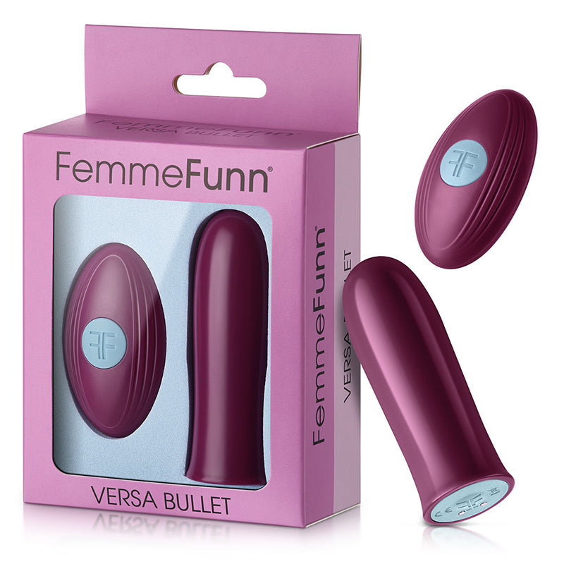 FEMMEFUNN - VIBRADOR COM TELECOMANDO RECARREGÁVEL VERSA BULLET DARK