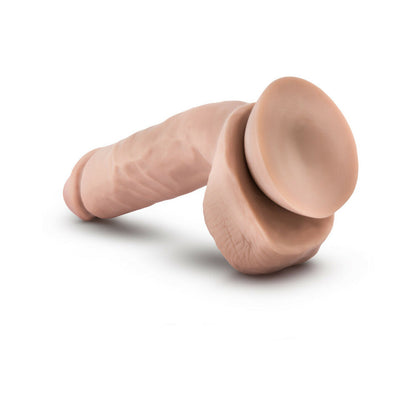 BLUSH - DR. SKIN GLIDE REALISTIC 8.5 IN. SELF-LUBRICATING DILDO WITH BALLS