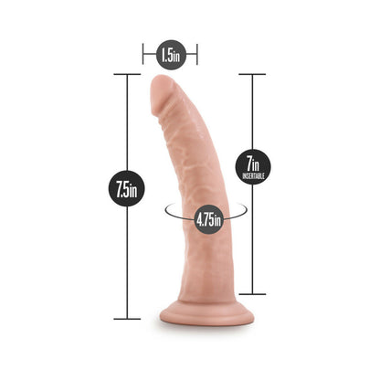 BLUSH - DR. SKIN GLIDE REALISTIC 7.5 IN. SELF LUBRICATING DILDO
