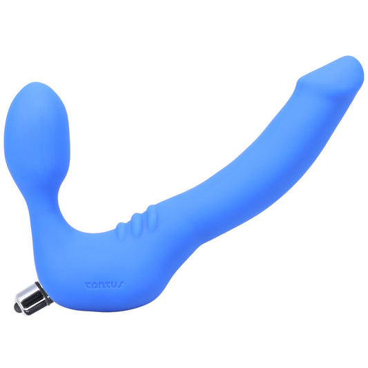TANTUS - DILDO STRAP-ON VIBRATÓRIO SLIM SEM ARNÊS AZURE