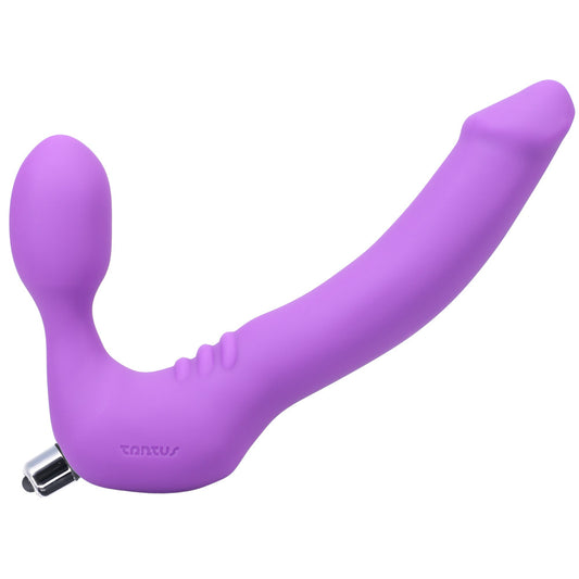 TANTUS - DILDO VIBRATÓRIO STRAP-ON CLÁSSICO SEM ARNÊS LAVANDA