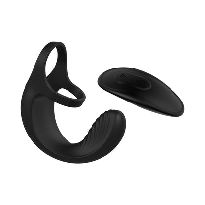ZERO TOLERANCE - VIBRATING BALL CRADLE RECHARGEABLE REMOTE-CONTROLLED SILICONE COCKRING BLACK