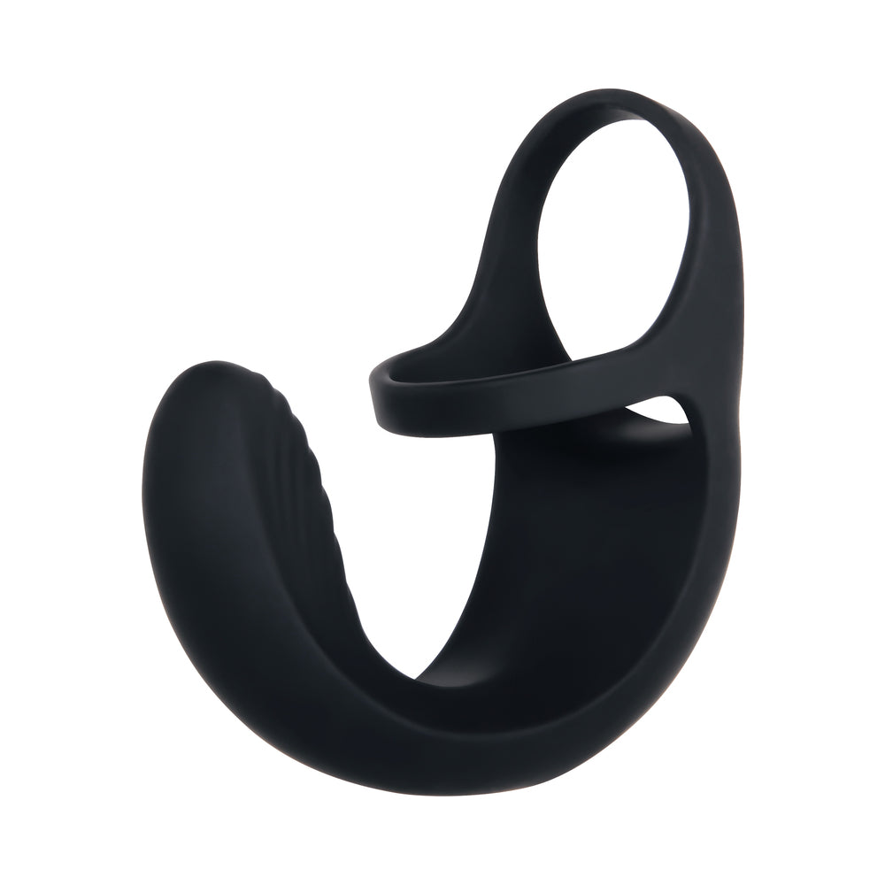 ZERO TOLERANCE - VIBRATING BALL CRADLE RECHARGEABLE REMOTE-CONTROLLED SILICONE COCKRING BLACK