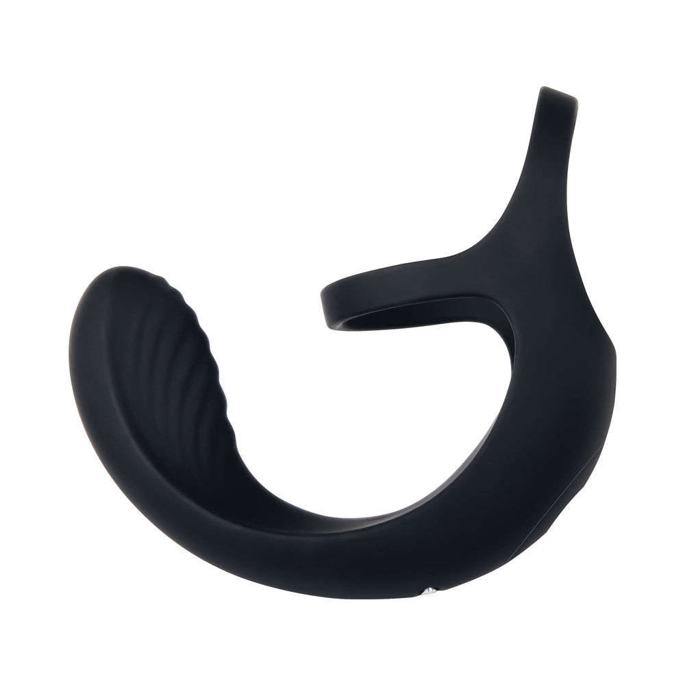 ZERO TOLERANCE - VIBRATING BALL CRADLE RECHARGEABLE REMOTE-CONTROLLED SILICONE COCKRING BLACK