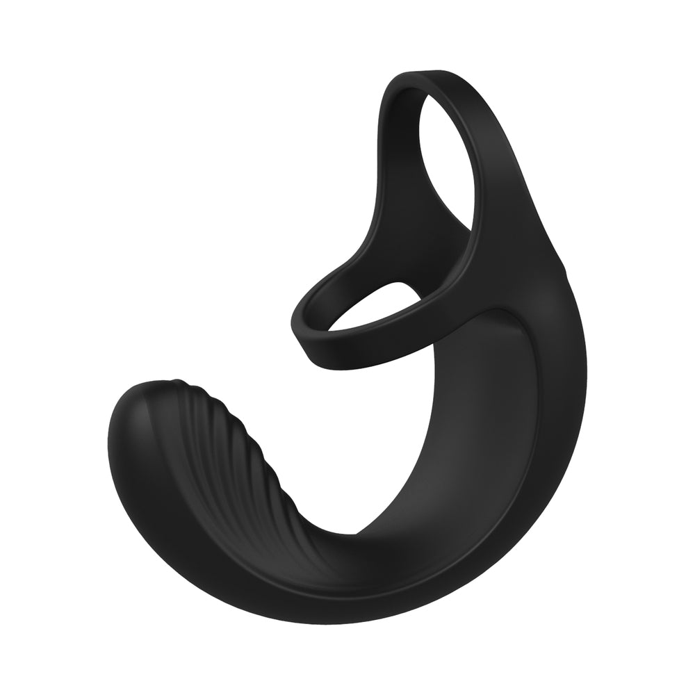 ZERO TOLERANCE - VIBRATING BALL CRADLE RECHARGEABLE REMOTE-CONTROLLED SILICONE COCKRING BLACK