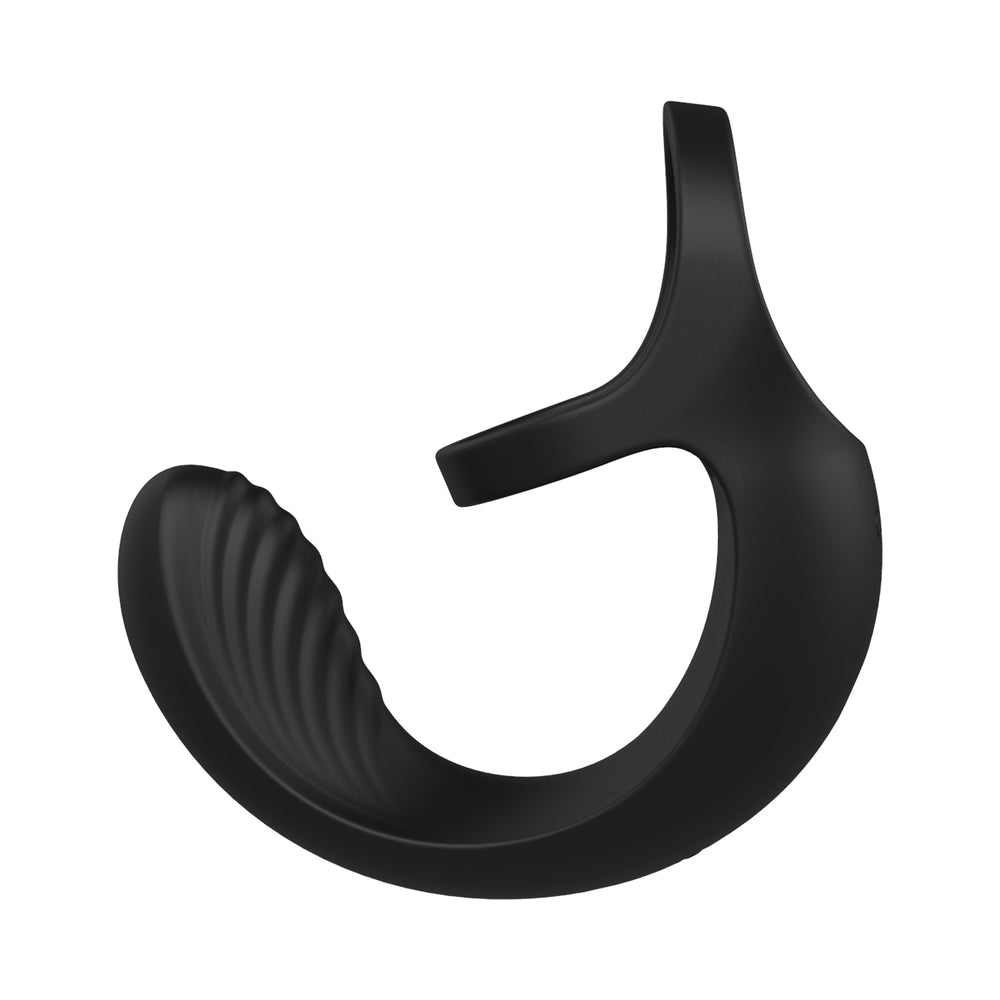 ZERO TOLERANCE - VIBRATING BALL CRADLE RECHARGEABLE REMOTE-CONTROLLED SILICONE COCKRING BLACK