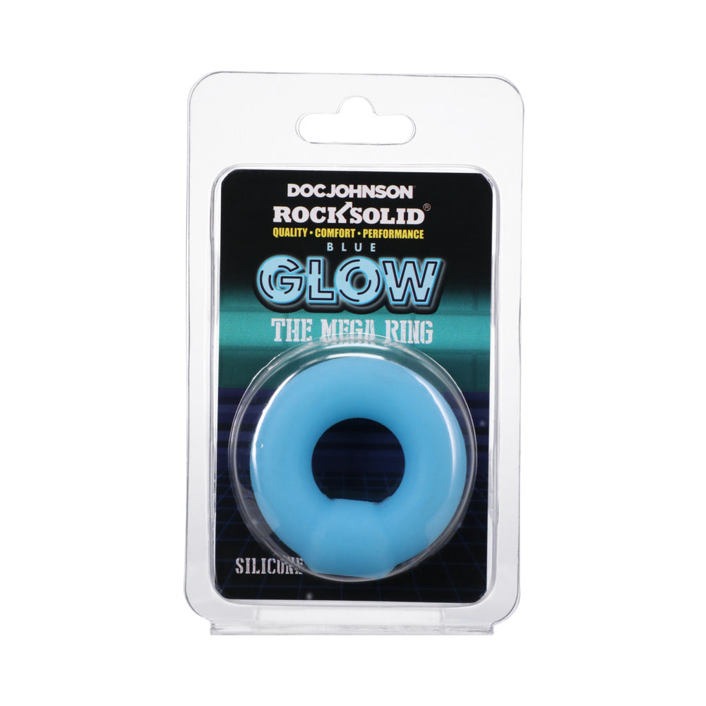 ROCK SOLID - SILA-FLEX GLOW-IN-THE-DARK MEGA RING BLUE