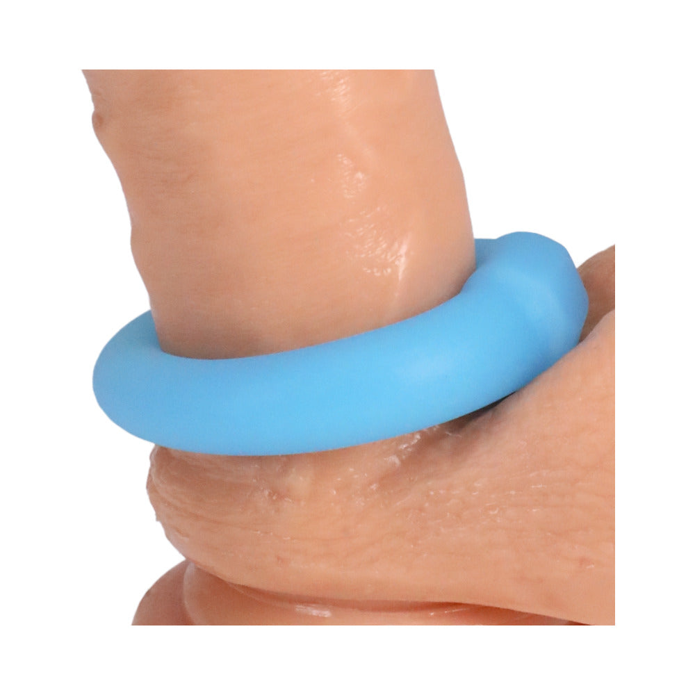 ROCK SOLID - SILA-FLEX GLOW-IN-THE-DARK MEGA RING BLUE